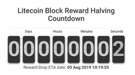 litecoin block reward halving