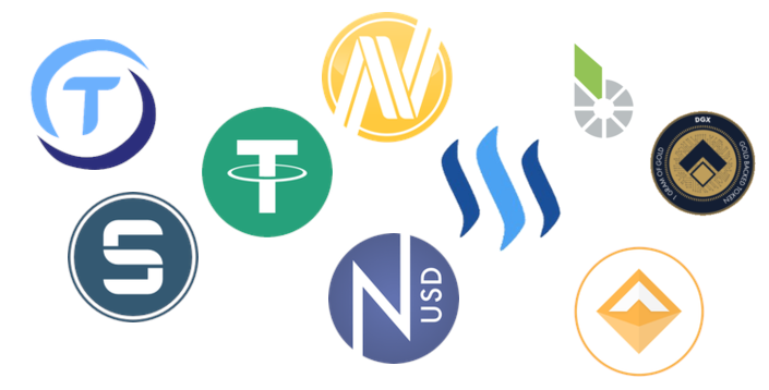 collection of stablecoin logos